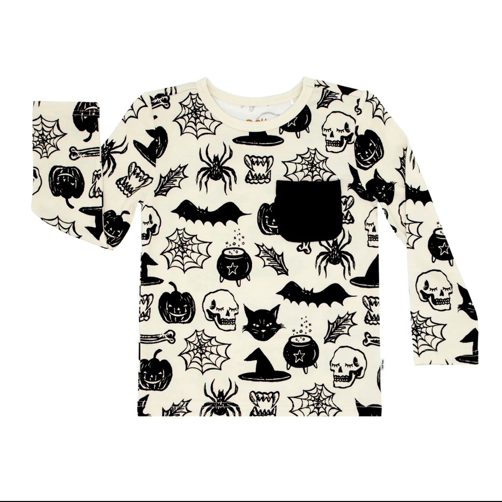 Little sleepies witches brew pocket tee
